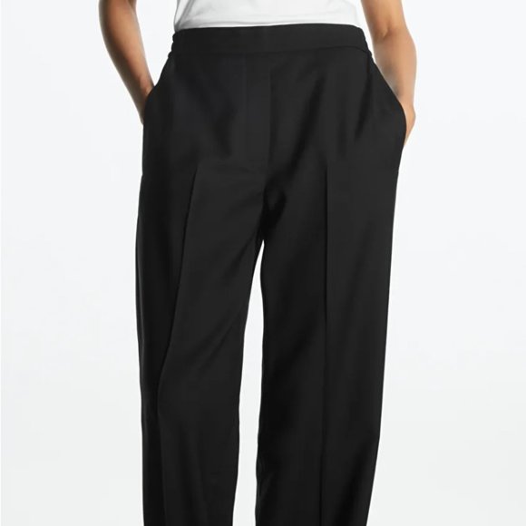 COS black straight leg wool pants NWOT - Picture 2 of 3